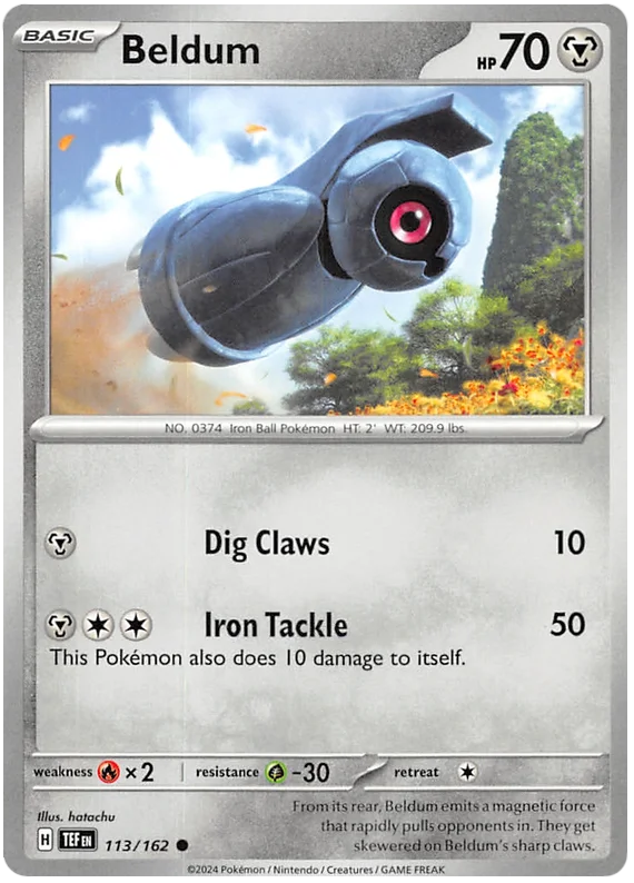 Beldum Temporal Forces Pokemon Single 113/162