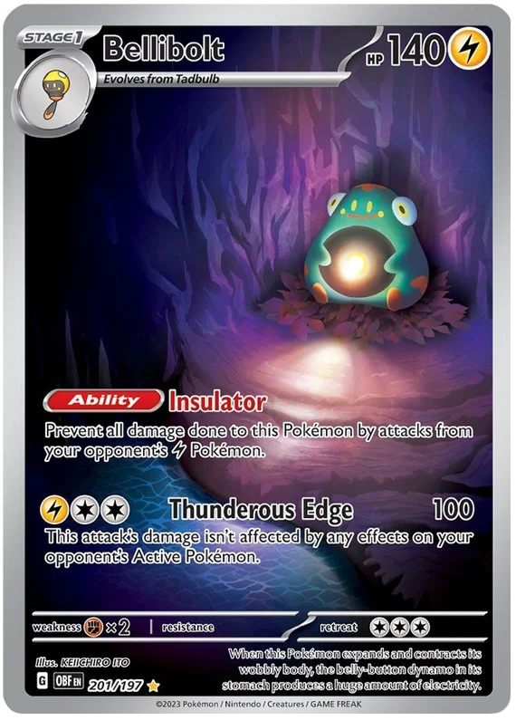 Bellibolt Illustration Rare Obsidian Flames Single Pokemon Card