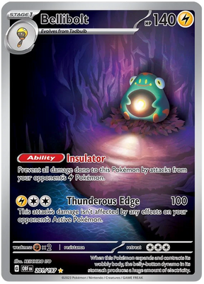 Bellibolt Illustration Rare Obsidian Flames Single Pokemon Card