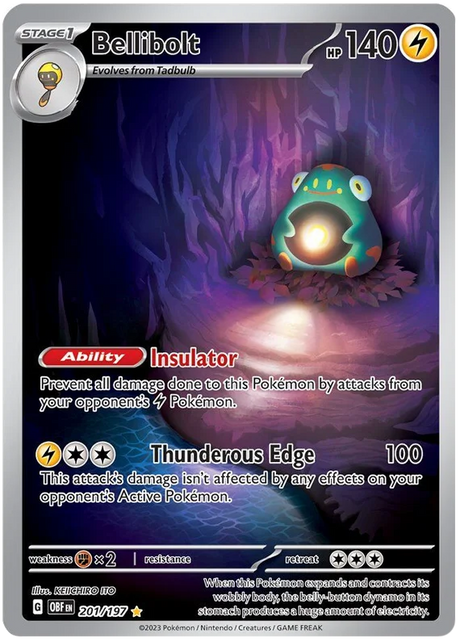 Bellibolt Illustration Rare Obsidian Flames Single Pokemon Card