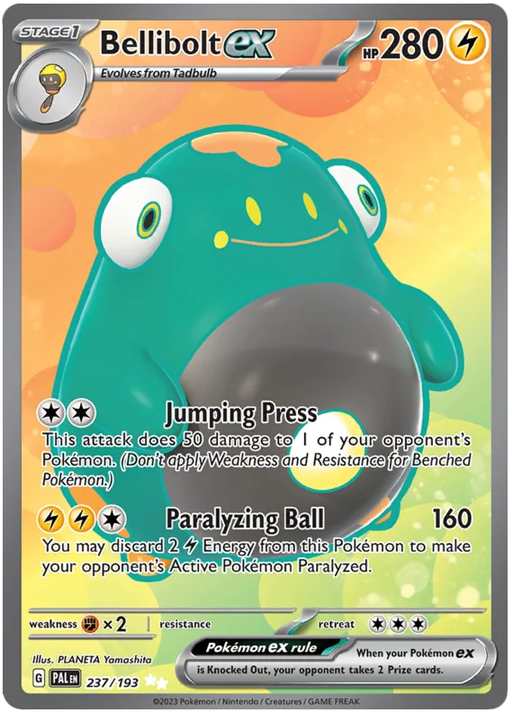 Bellibolt ex Full Art Paldea Evolved Single Pokemon Card