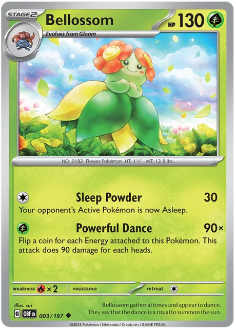 Bellossom Obsidian Flames Single Pokemon Card