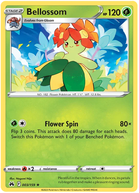 Bellossom Crown Zenith Pokemon Card Single