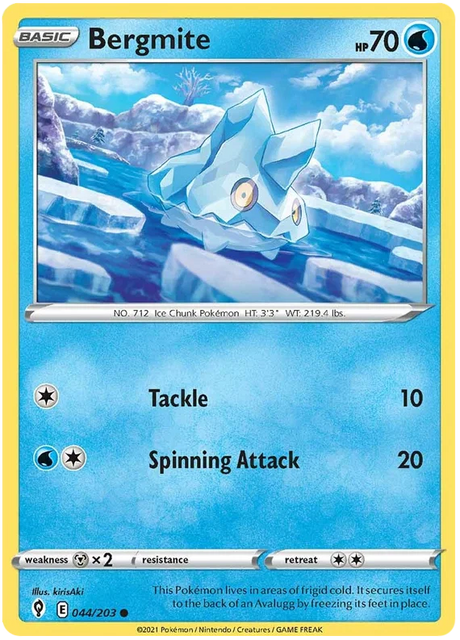 Bergmite 044/203 - Pokemon TCG Evolving Skies card