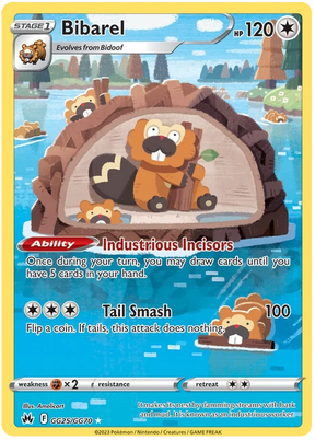 Bibarel Crown Zenith Galarian Gallery Pokemon Card Single