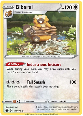 Bibarel Brilliant Stars Pokemon Card Singles 121/172