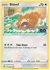Bidoof Pokemon GO Card Singles 059/078