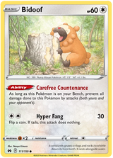 Bidoof Crown Zenith Pokemon Card Single