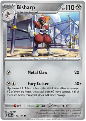 Bisharp Obsidian Flames Single Pokemon Card