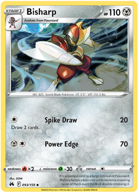 Bisharp Crown Zenith Pokemon Card Single