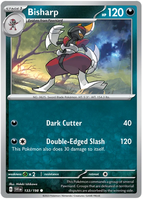Bisharp Scarlet & Violet Base Set Pokemon Card Single