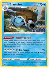 Blastoise Pokemon GO Card Singles 017/078