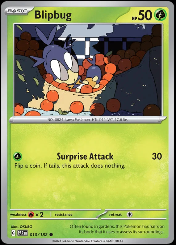 Blipbug Paradox Rift Single Pokemon Card 010/182