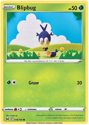 Blipbug Lost Origin Pokemon Single Card 018/196