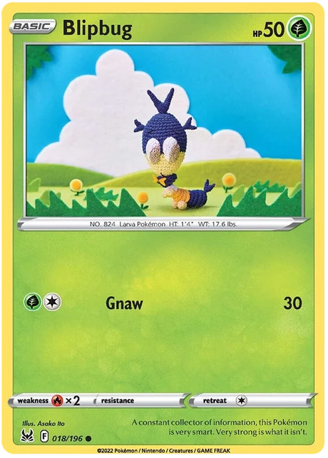 Blipbug Lost Origin Pokemon Single Card 018/196