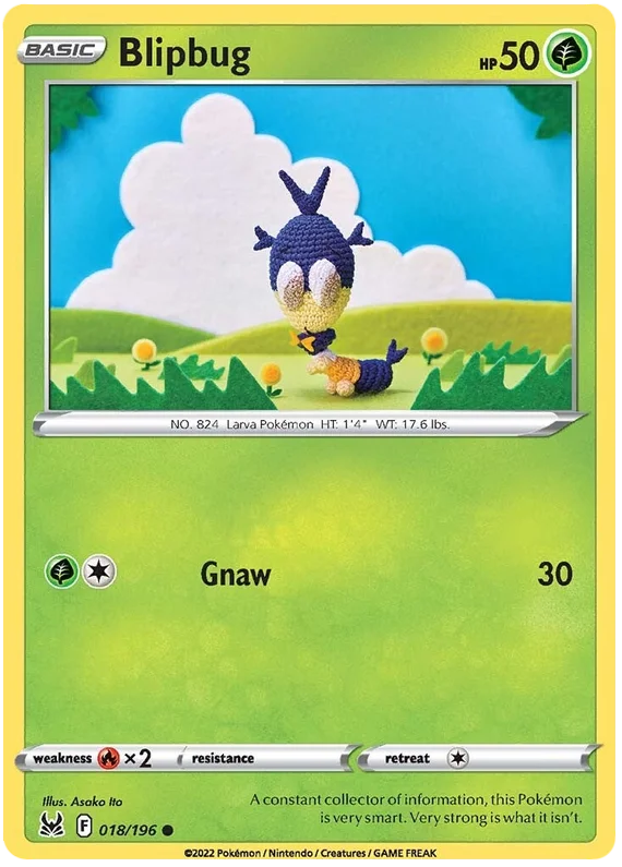 Blipbug Lost Origin Pokemon Single Card 018/196