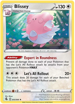 Blissey Fusion Strike Pokemon Card Singles 203/264