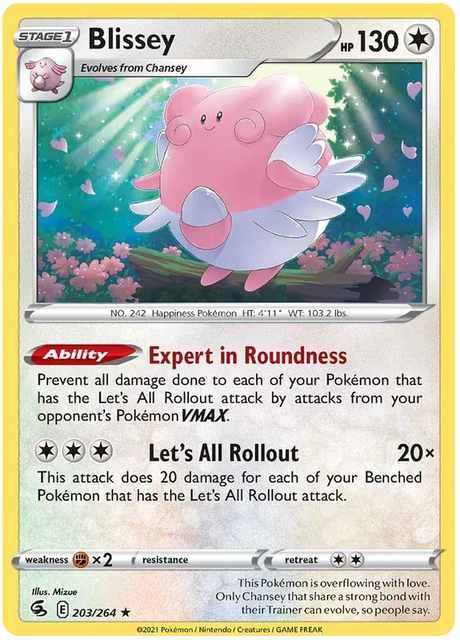 Blissey Fusion Strike Pokemon Card Singles 203/264
