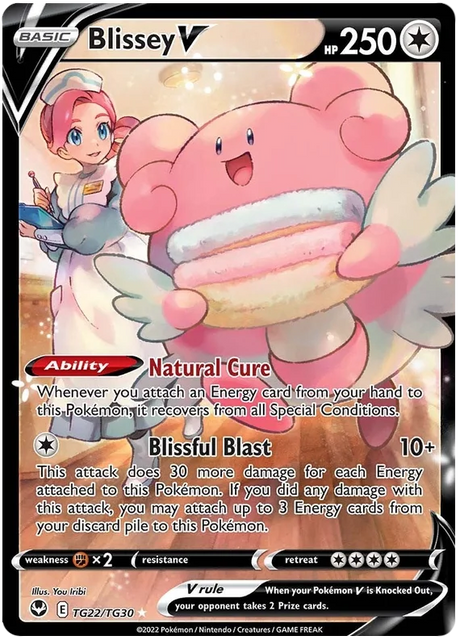 Blissey V Silver Tempest Pokemon Single TG22/TG30