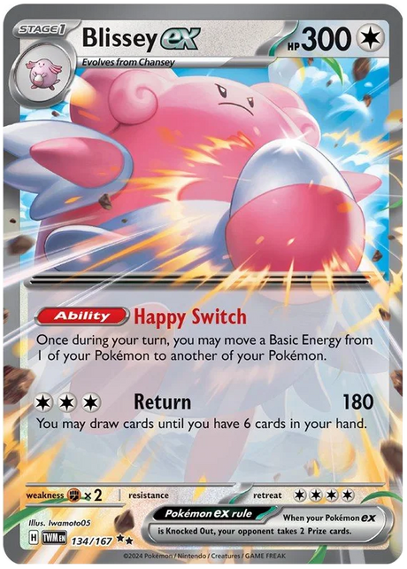 Blissey ex Twilight Masquerade Pokemon Single 134/167