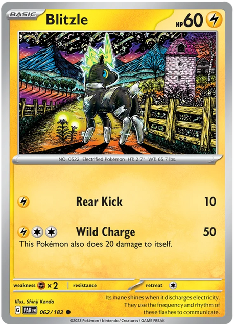 Blitzle Paradox Rift Single Pokemon Card 062/182