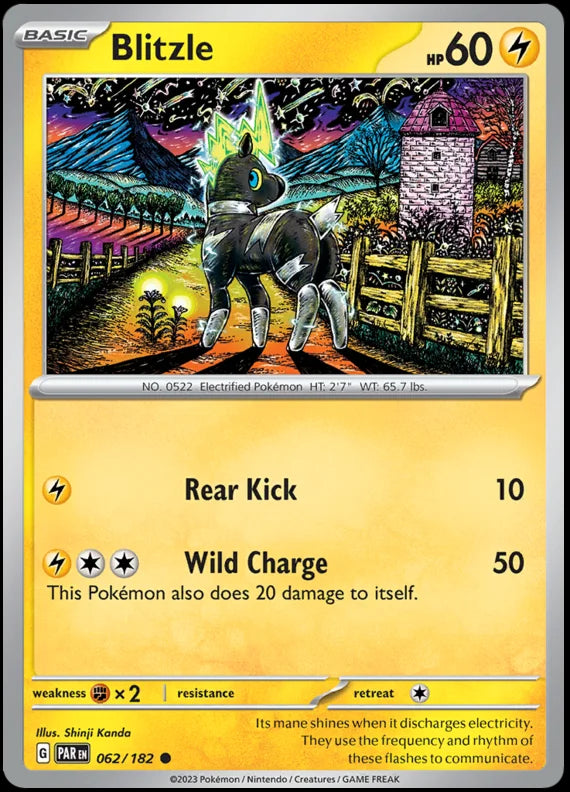 Blitzle Paradox Rift Single Pokemon Card 062/182