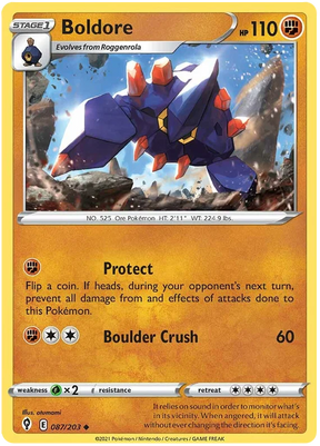 Boldore 087/203 - Pokemon TCG Evolving Skies card