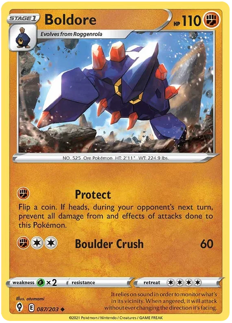 Boldore 087/203 - Pokemon TCG Evolving Skies card