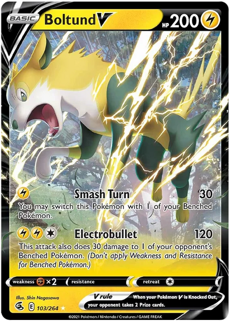 Boltund V Fusion Strike Pokemon Card Singles 103/264