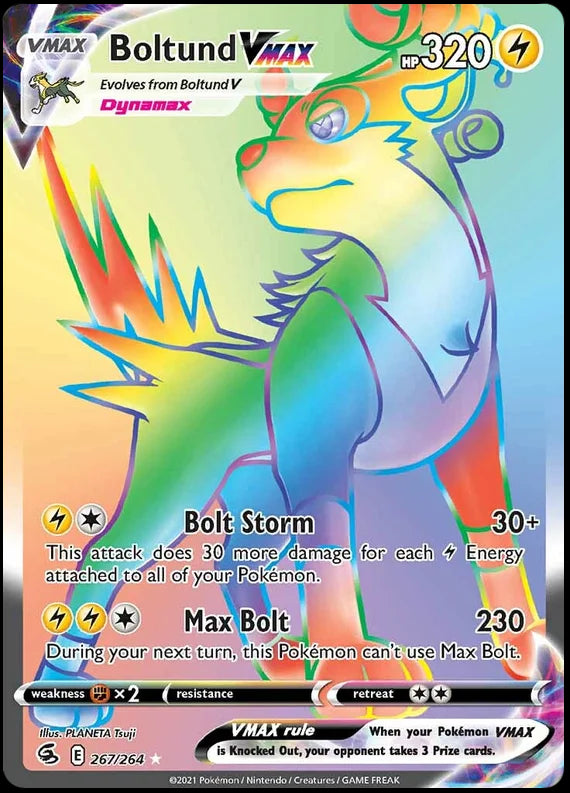 Boltund VMAX Fusion Strike Pokemon Card Singles 267/264