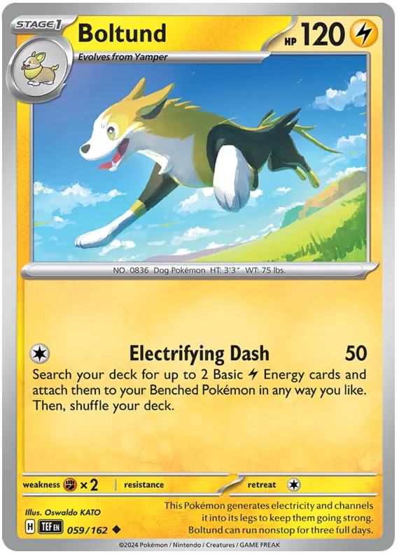 Boltund Temporal Forces Pokemon Single 059/162