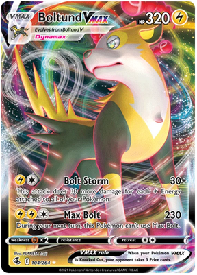 Boltund VMAX Fusion Strike Pokemon Card Singles 104/264