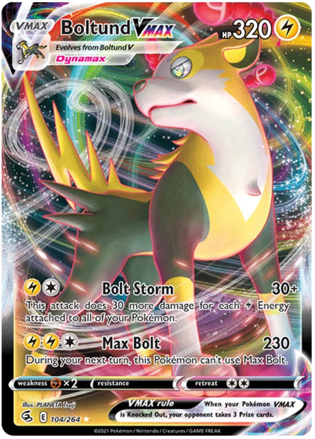 Boltund VMAX Fusion Strike Pokemon Card Singles 104/264