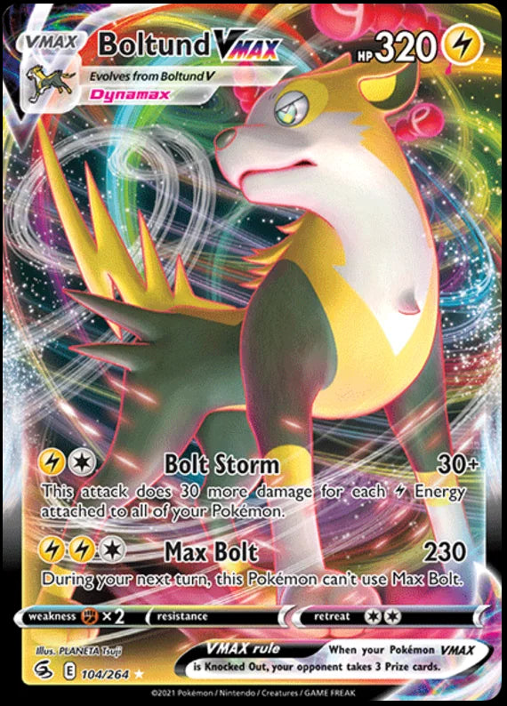 Boltund VMAX Fusion Strike Pokemon Card Singles 104/264