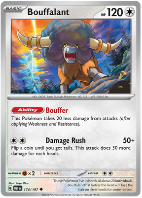 Bouffalant Obsidian Flames Single Pokemon Card