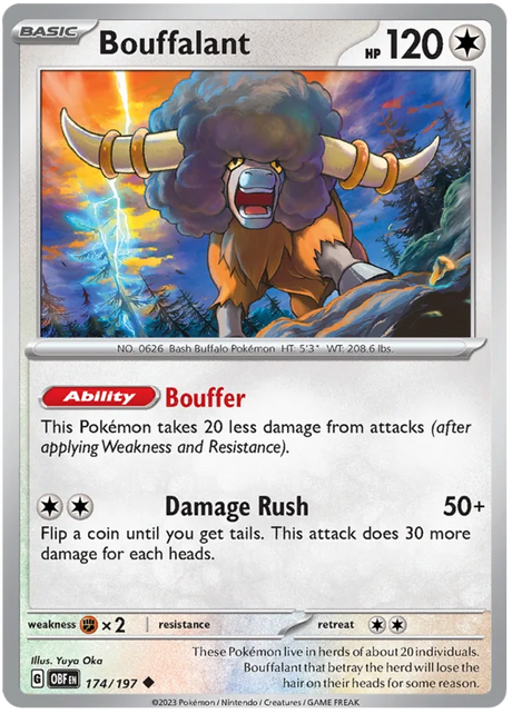 Bouffalant Obsidian Flames Single Pokemon Card