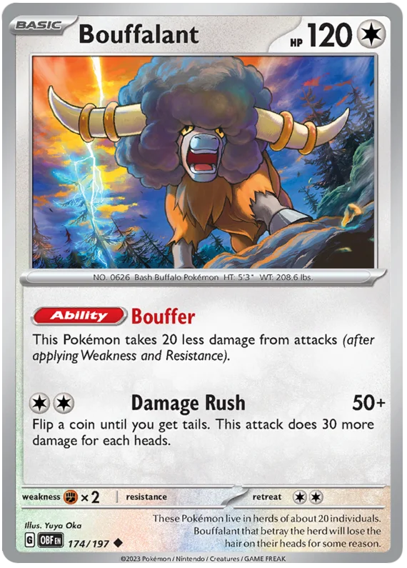 Bouffalant Obsidian Flames Single Pokemon Card