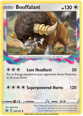 Bouffalant Lost Origin Pokemon Single Card 148/196
