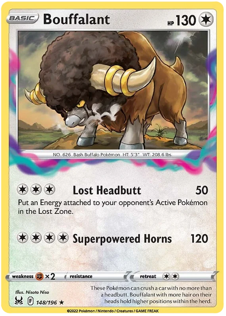 Bouffalant Lost Origin Pokemon Single Card 148/196