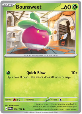 Bounsweet Paradox Rift Single Pokemon Card 008/182