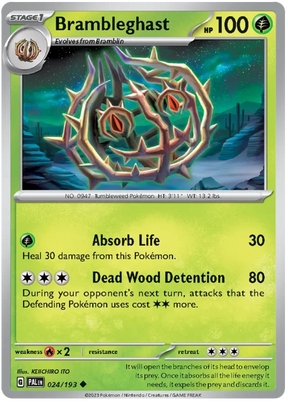Brambleghast Paldea Evolved Single Pokemon Card