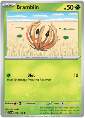 Bramblin 023 Paldea Evolved Single Pokemon Card