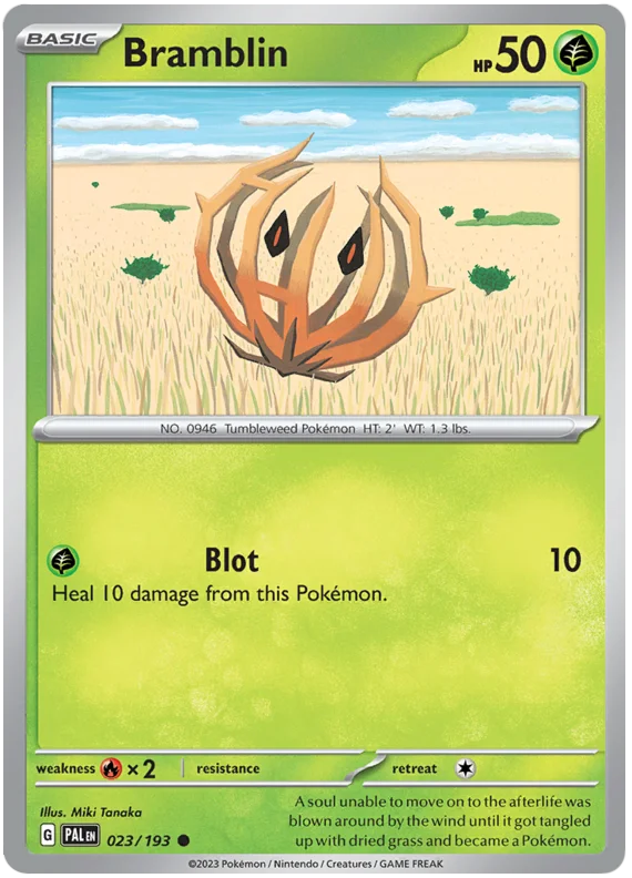 Bramblin 023 Paldea Evolved Single Pokemon Card