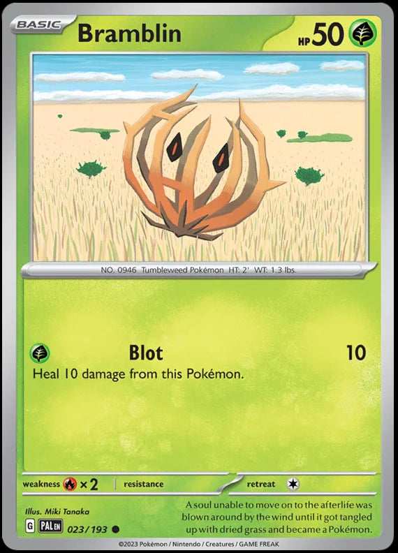 Bramblin 023 Paldea Evolved Single Pokemon Card