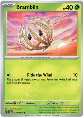 Bramblin 022 Paldea Evolved Single Pokemon Card