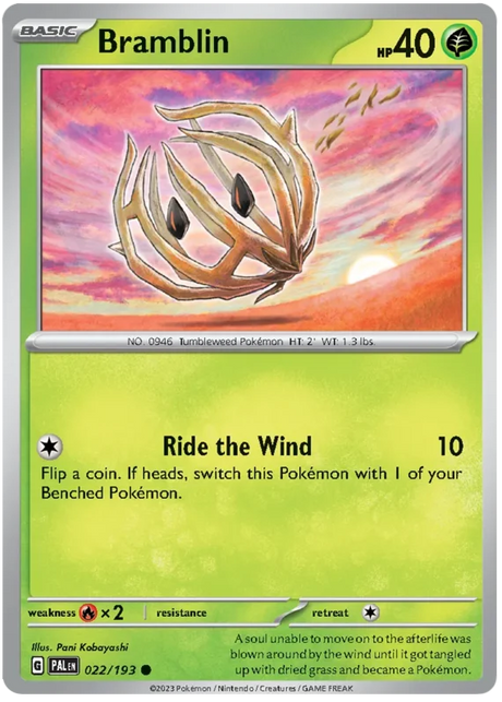 Bramblin 022 Paldea Evolved Single Pokemon Card