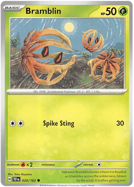 Bramblin Temporal Forces Pokemon Single 020/162
