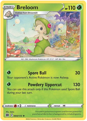Breloom Brilliant Stars Pokemon Card Singles 004/172