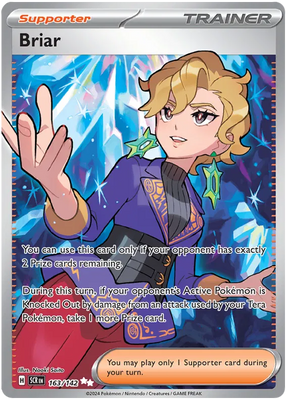 Briar Ultra Rare Stellar Crown Pokemon Single Card 163/142