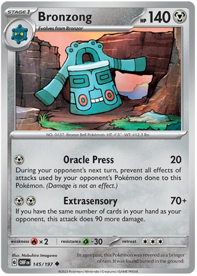 Bronzong Obsidian Flames Single Pokemon Card